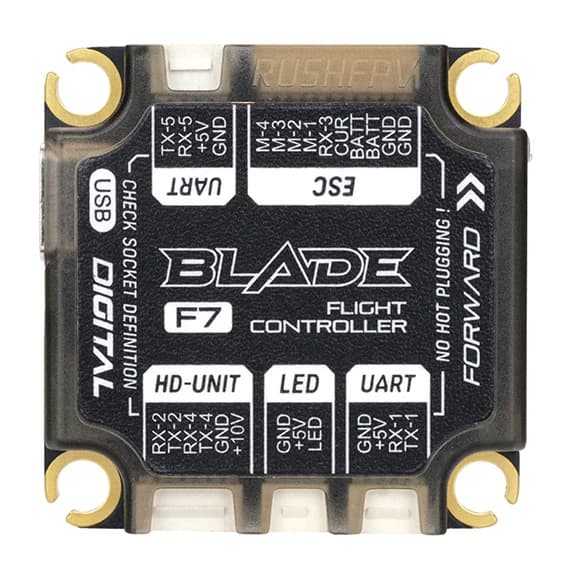 Полётный контроллер RUSHFPV Blade F722 Digital V2 30x30 для DJI FPV