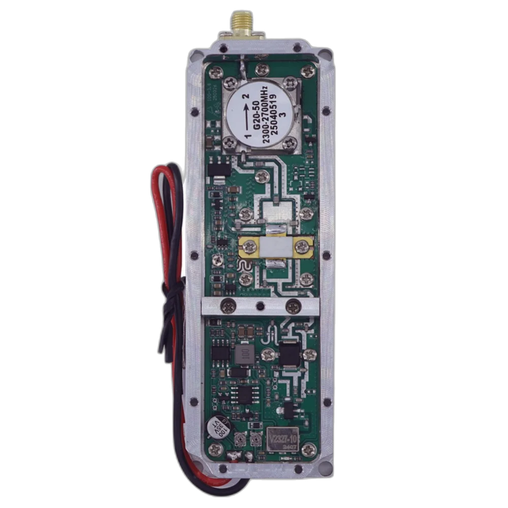 GAN 5900-6100 МГц 50 Вт — автомобильный РЭБ-модуль для подавления дронов — генератор помех GaN 50Вт 5900–6100 МГц — ракурс 1